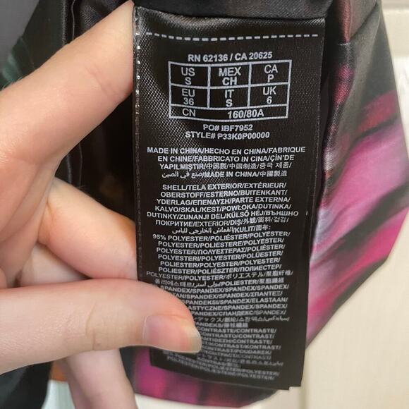 GUESS by Marciano Black Multicolor Watercolor Sheath Dress Cocktail Size Small - Picture 4 of 6